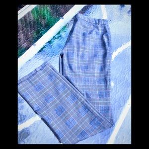 Plaid Office Casual Work Pants